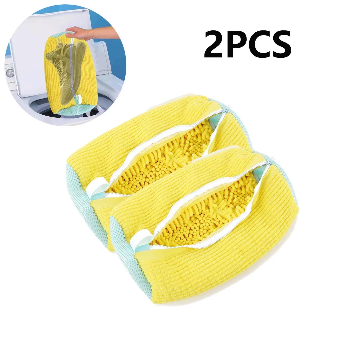 1/2PC New Washing Shoes Bag Cotton Laundry Net Fluffy Fibers Easily Remove Dirt Washing Bags Anti-Deformation Shoes Bag